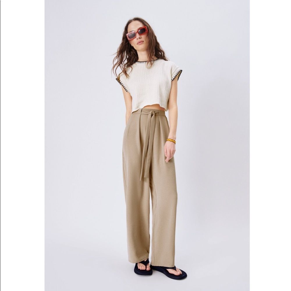 NWT ZARA WIDE FLOWY PANTS
